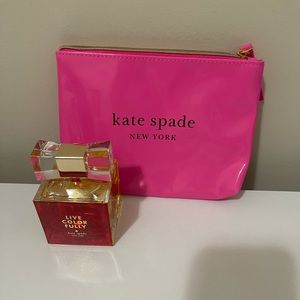 Kate Spade body fragrance and make up purse.